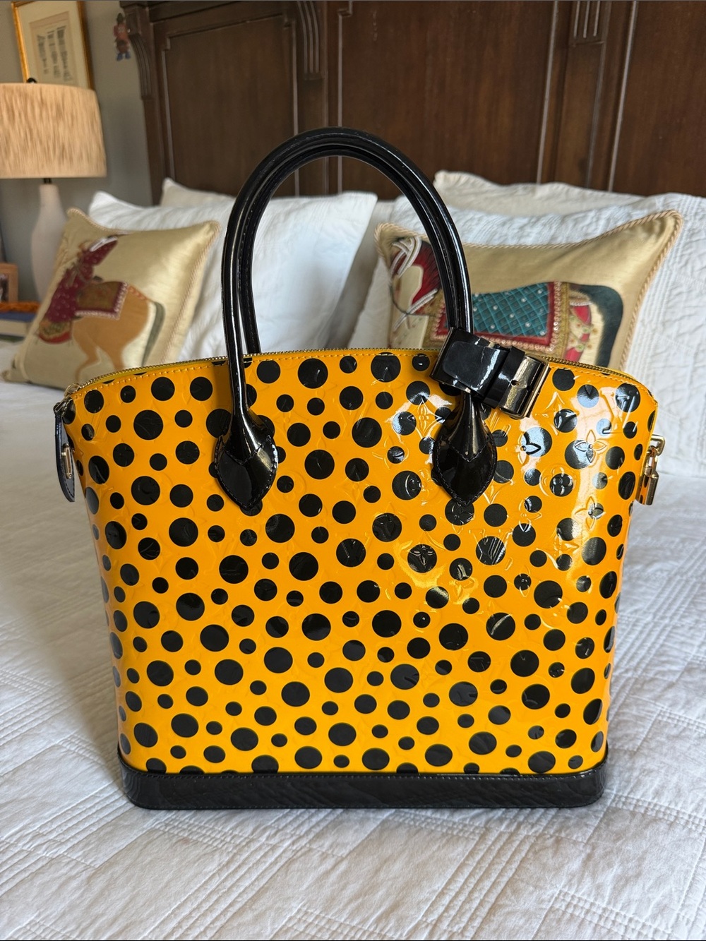 Louis Vuitton x Yayoi Kusama 2012 Vernis Monogram Lockit